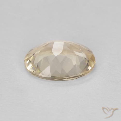 Morganite Doré léger naturelle ovale, 0.97 ct, VVS-VS