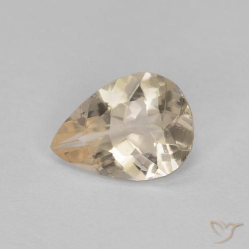 Morganite Jaune clair naturelle En forme de poire, 0.71 ct, VVS-VS