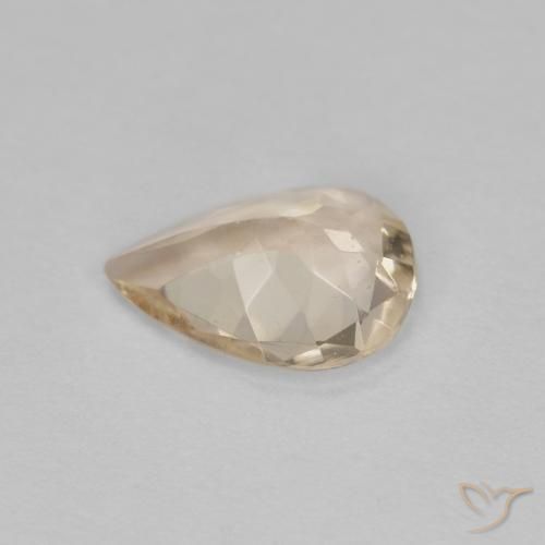 Morganite Jaune clair naturelle En forme de poire, 0.71 ct, VVS-VS
