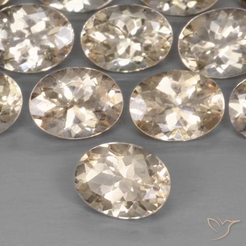 Morganite Doré léger naturelle ovale, 1.09 ct, VS