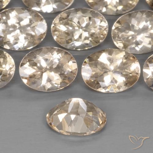 Morganite Doré léger naturelle ovale, 1.09 ct, VS