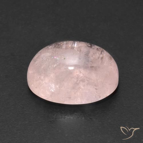 Morganite Flamant rose naturelle ovale, 5.22 ct, Transparent