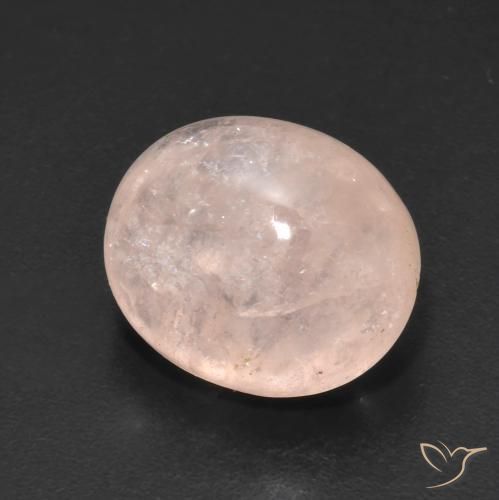 Morganite Saumon Rose naturelle ovale, 7.18 ct, Transparent