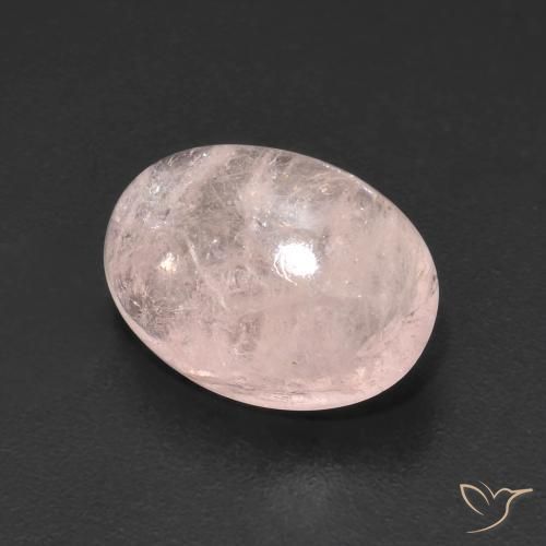 Morganite Flamant rose naturelle ovale, 4.21 ct, Transparent