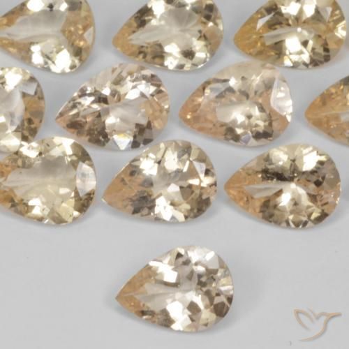 Morganite Or naturelle En forme de poire, 0.85 ct, VS