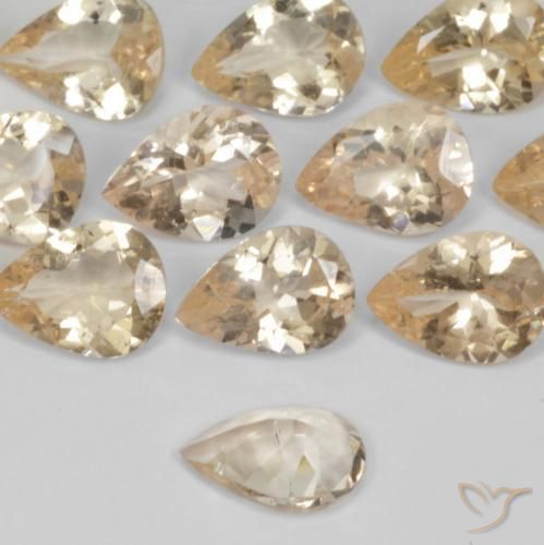 Morganite Or naturelle En forme de poire, 0.85 ct, VS