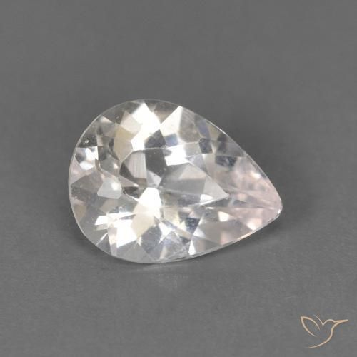 Morganite Rose très clair naturelle En forme de poire, 0.52 ct, VS