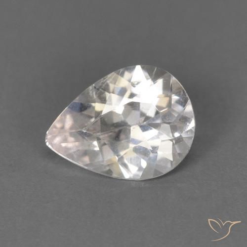 Morganite Rose très clair naturelle En forme de poire, 0.52 ct, VS