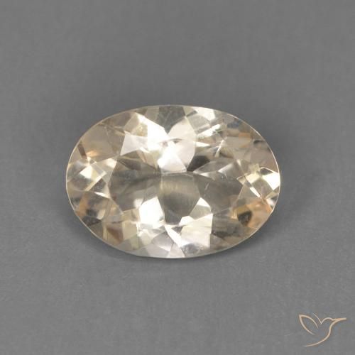 0.71ct Naturel Doré léger Morganite, ovale, VVS-VS