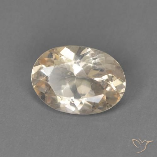 Morganite Doré léger naturelle ovale, 0.71 ct, VVS-VS