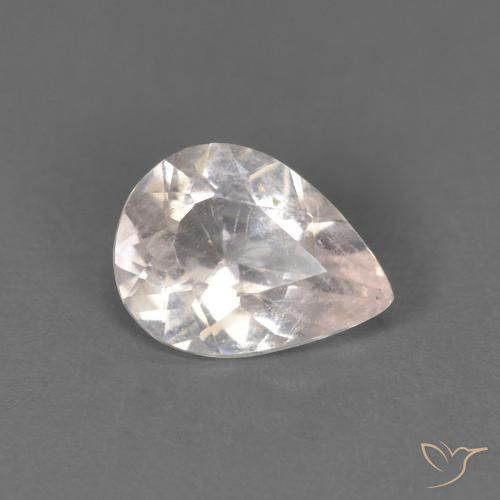 0.59ct Naturel Rose très clair Morganite, En forme de poire, SI