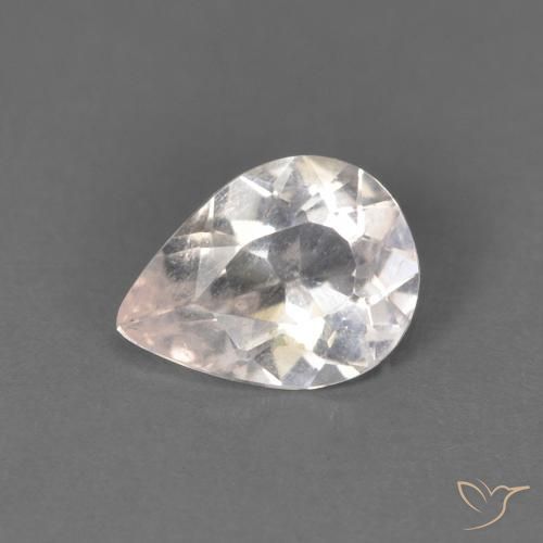Morganite Rose très clair naturelle En forme de poire, 0.59 ct, SI