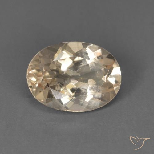 1.17ct Naturel Light Neutral Orange Morganite, ovale, VS