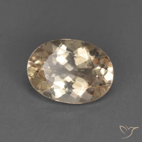 Morganite Light Neutral Orange naturelle ovale, 1.17 ct, VS