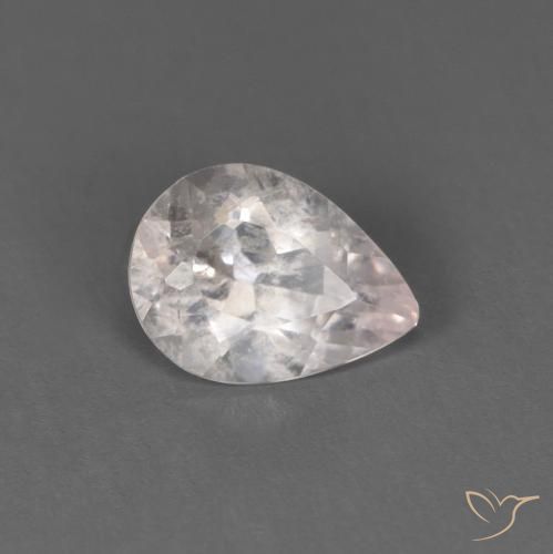 Morganite Rose très clair naturelle En forme de poire, 0.53 ct, SI