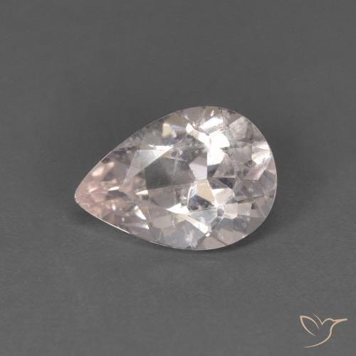 0.65ct Naturel Saumon Rose Morganite, En forme de poire, VS