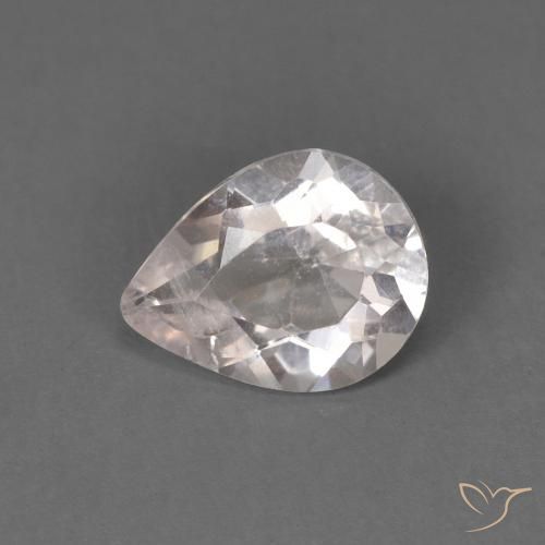 Morganite Rose très clair naturelle En forme de poire, 0.52 ct, SI