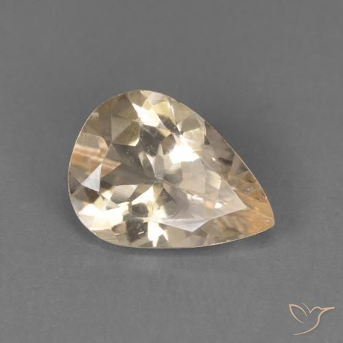 Morganite Orange clair naturelle En forme de poire, 0.89 ct, VVS-VS