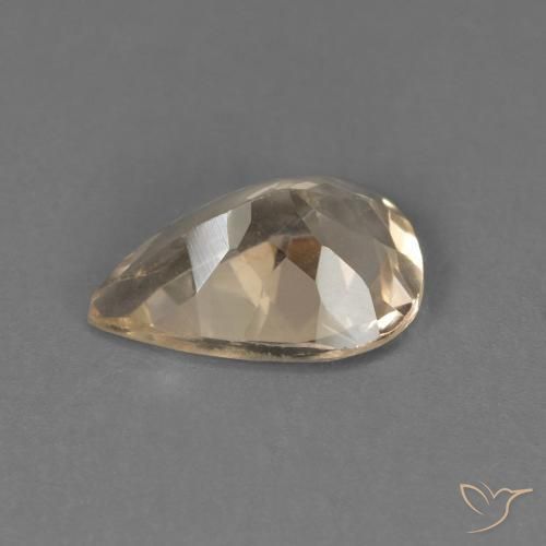 Morganite Orange clair naturelle En forme de poire, 0.89 ct, VVS-VS