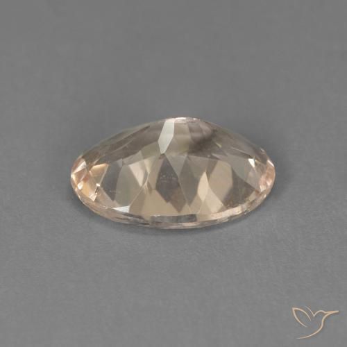 Morganite Light Neutral Orange naturelle ovale, 0.89 ct, VVS-VS