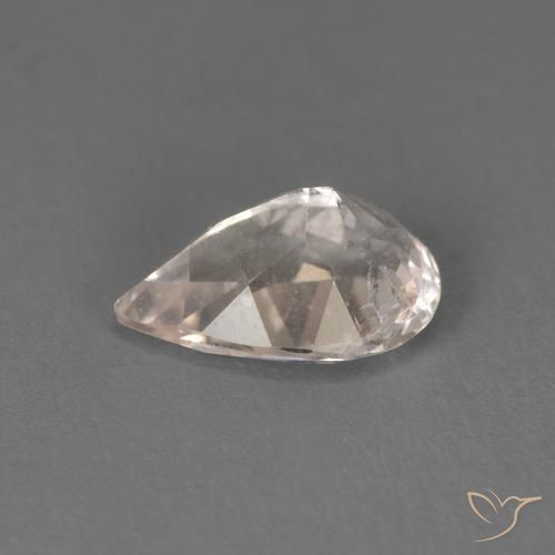Morganite Saumon Rose naturelle En forme de poire, 0.82 ct, SI