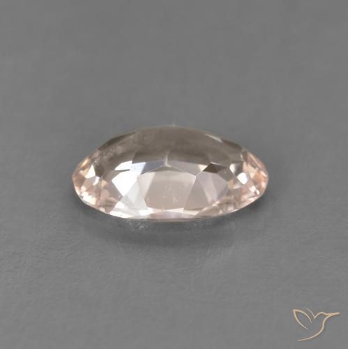 Morganite Saumon Rose naturelle ovale, 0.77 ct, VS