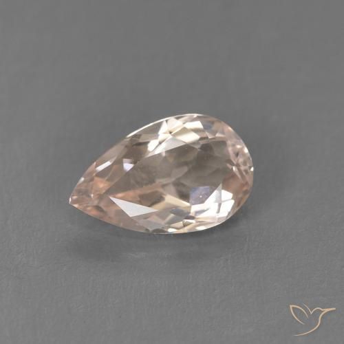 0.62ct Naturel Saumon Rose Morganite, En forme de poire, VVS