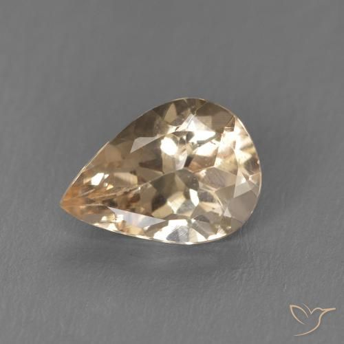 Morganite Orange clair naturelle En forme de poire, 0.83 ct, VS