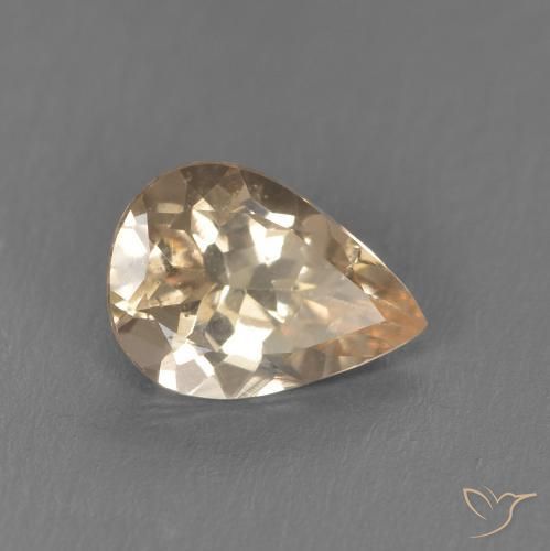 Morganite Orange clair naturelle En forme de poire, 0.83 ct, VS
