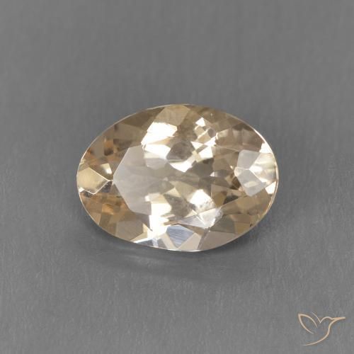 Morganite Light Neutral Orange naturelle ovale, 0.93 ct, VS
