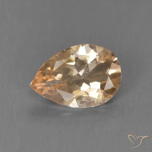 0.78ct Naturel Orange clair Morganite, En forme de poire, VS