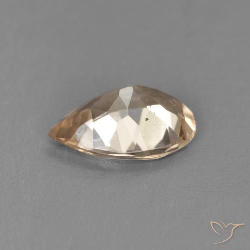 Morganite Orange clair naturelle En forme de poire, 0.78 ct, VS
