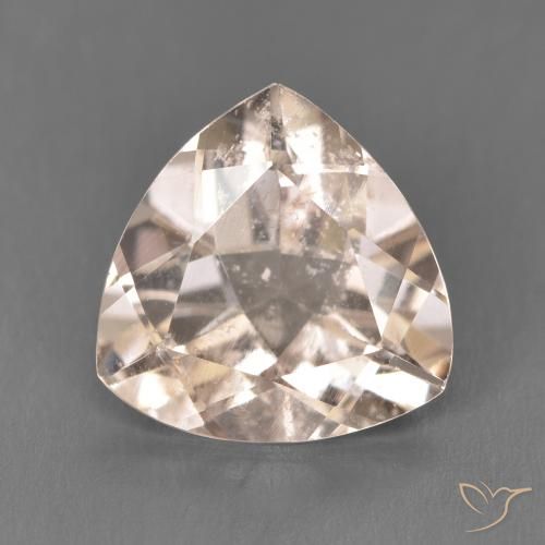 3.53ct Naturel Medium Light-Pink Morganite, Trillion, VS