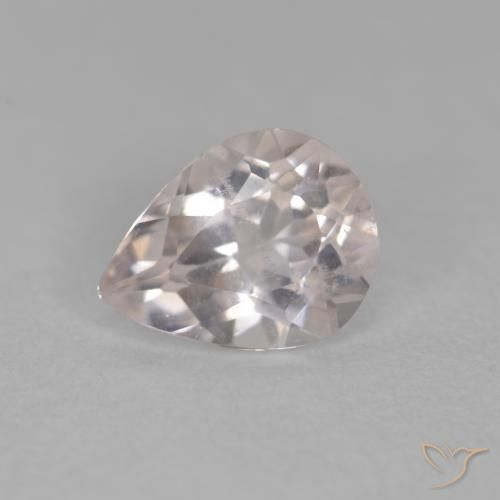 0.69ct Naturel Medium Light-Pink Morganite, En forme de poire, VS