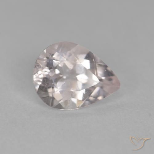 Morganite Medium Light-Pink naturelle En forme de poire, 0.69 ct, VS