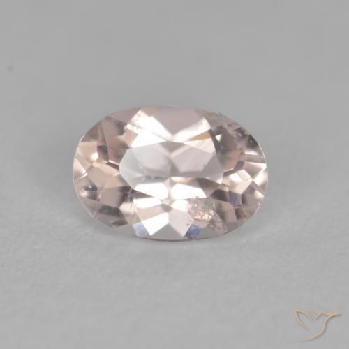 Morganite Saumon Rose naturelle ovale, 0.38 ct, VS