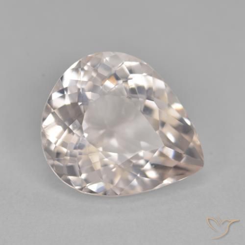 Morganite Saumon Rose naturelle En forme de poire, 3.35 ct, VVS-VS