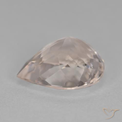 Morganite Saumon Rose naturelle En forme de poire, 3.35 ct, VVS-VS