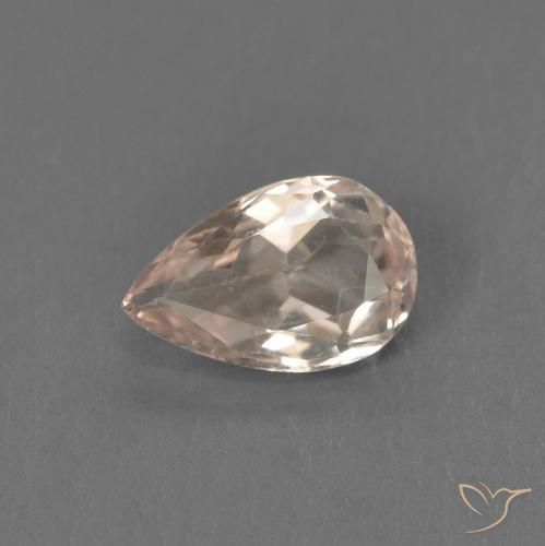 Morganite Rose moyen naturelle En forme de poire, 0.39 ct, VVS-VS