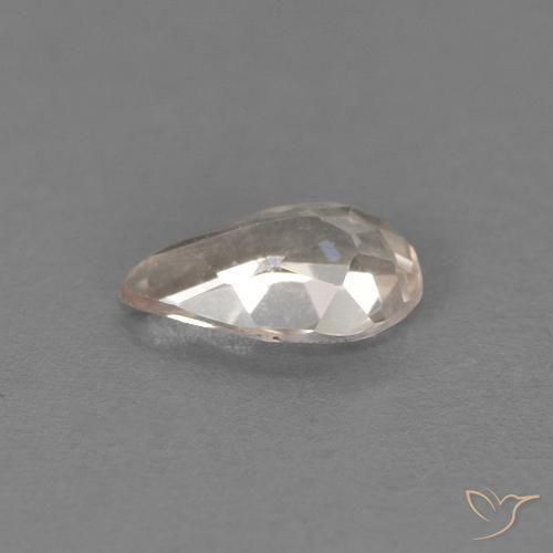Morganite Saumon Rose naturelle En forme de poire, 0.32 ct, VVS-VS