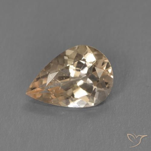 Morganite Or naturelle En forme de poire, 0.80 ct, VS