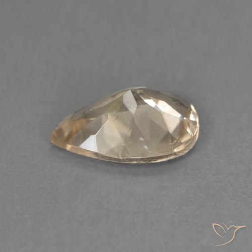 Morganite Light Neutral Orange naturelle En forme de poire, 0.82 ct, VS