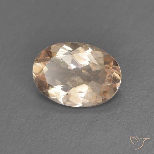 Morganite Orange clair naturelle ovale, 0.91 ct, VS