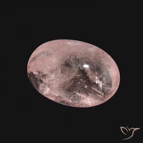 Morganite Flamant rose naturelle ovale, 5.37 ct, Translucide