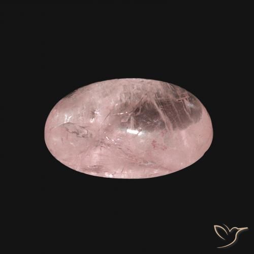 Morganite Flamant rose naturelle ovale, 5.37 ct, Translucide