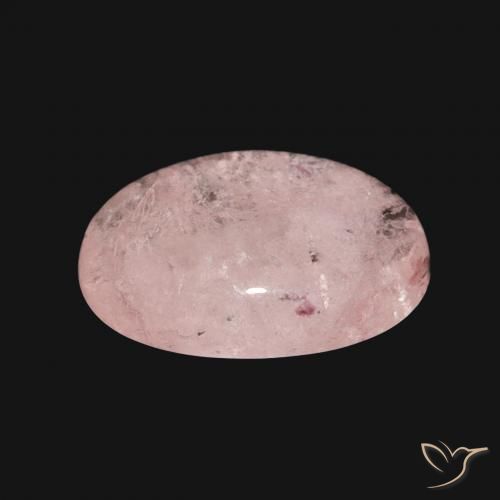 Morganite Rose clair naturelle ovale, 4.01 ct, Translucide