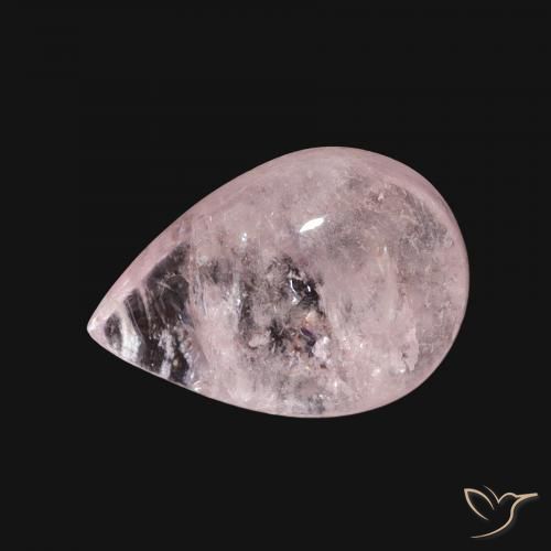 5.10ct Naturel Rose moyen Morganite, En forme de poire, Transparent