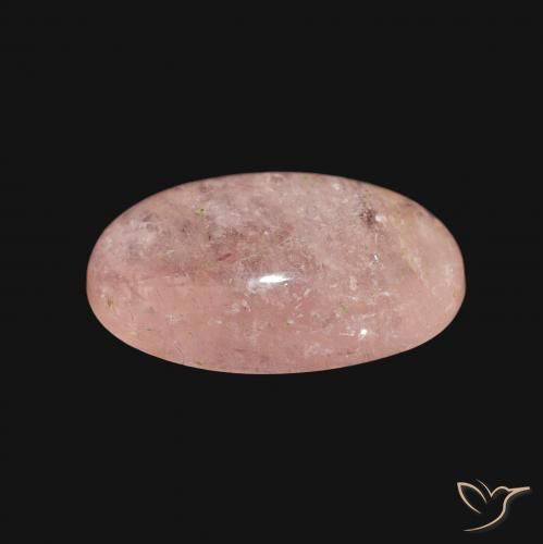 Morganite Rose clair naturelle ovale, 4.29 ct, Transparent