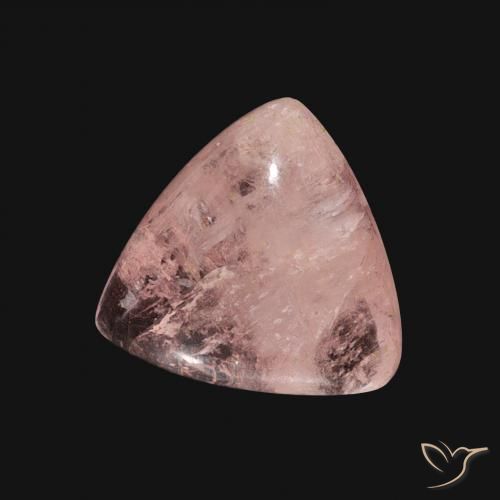 Morganite Rose clair naturelle Trillion, 3.87 ct, Transparent