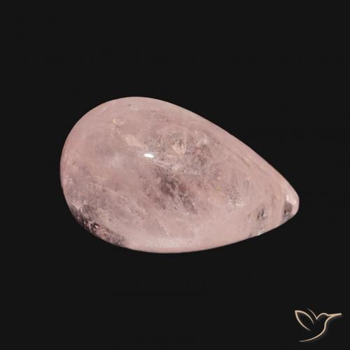 Morganite Rose clair naturelle En forme de poire, 3.96 ct, Transparent